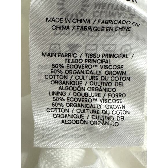 Reformation Midi Dress V Neck Full Button Embroidered Floral White Blue 4 NWOT - Picture 11 of 11